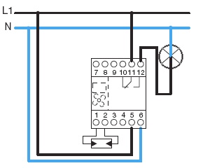 Схема підключення сутінкового реле Хагер ЕЕ110