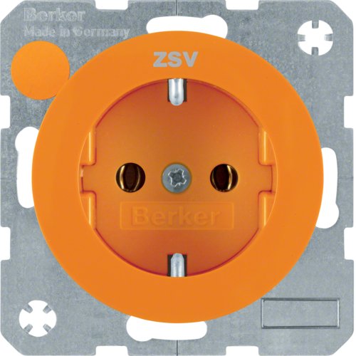 Розетка з з/к червона з надписом ZSV,  16А/250В, R.1/R.3