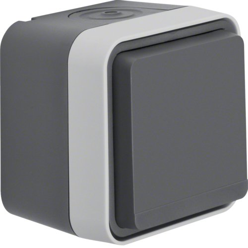 Розетка з з/к з зах.контактів IP55, сіра, 16А/250В W.1 Berker 47633505