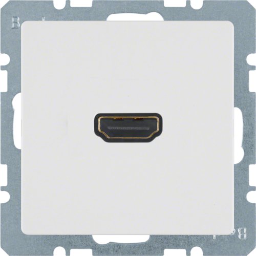 HDMI-розетка, подключение позади под углом 90град., пол.белизна, Q.х
