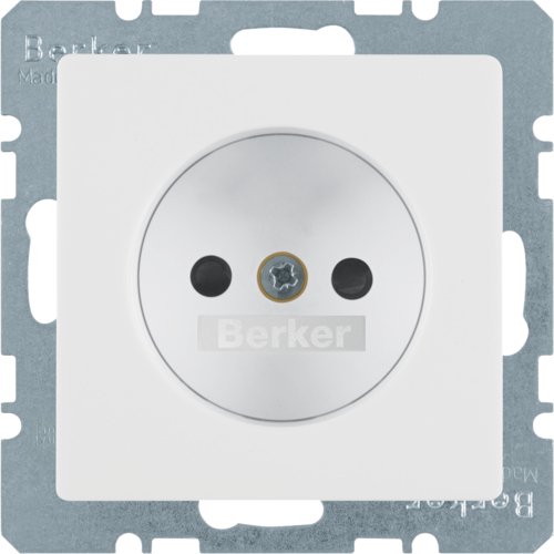 Розетка без з/к, зах.контактов, 16А/250В, пол.белизна, Q.х