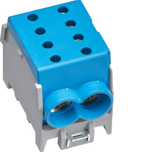 Модульна вводна 1-полюсна клема 2x70²/2x50², 160А, синя Hager KH70B