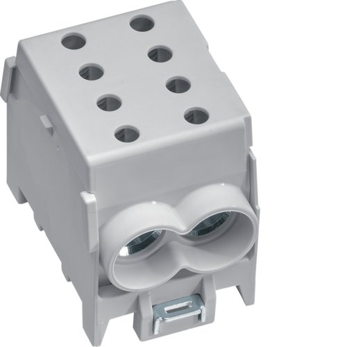 Модульна вводна 1-полюсна клема 2x70²/2x50², 160А, сіра Hager KH70G