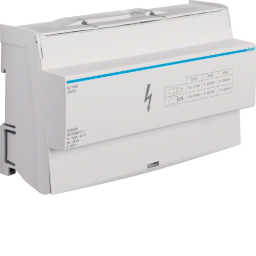 Блок розгалужуючий In=125A, 4п, ширина 170мм Hager KJ125B  Блок розгалужуючий In=125A, 4п, ширина 170мм Hager KJ125B