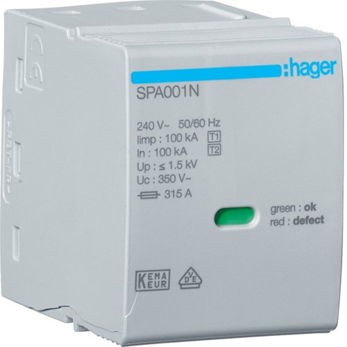 Вставний модуль N-PE Uc 350V Iimp 100kA Up 1.5kV