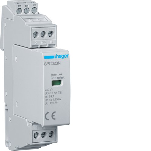 Розрядник (ПЗІП) T3 1P+N Uc 264V In 5kA Up 1.25kV +дод.контакт