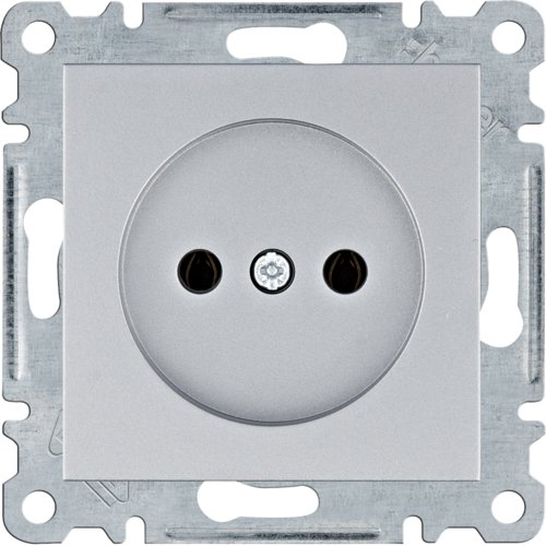 Розетка без з/к Lumina,  срібна, 16А/230В