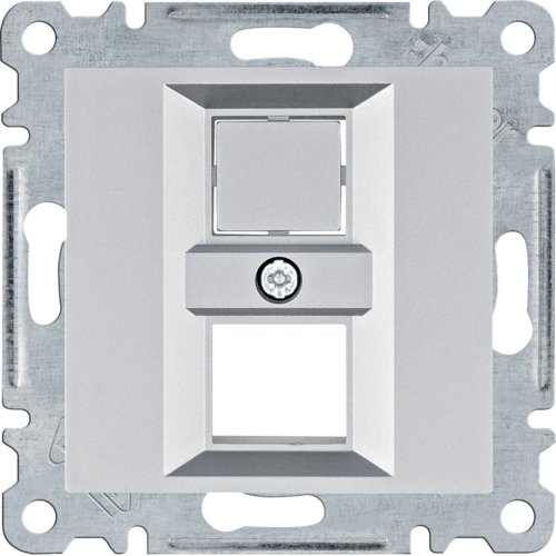 Панель подвійна для RJ12/RJ45 Lumina,  срібна