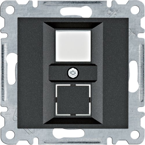 Панель подвійна для RJ12/RJ45 Lumina,  чорна