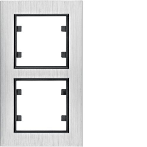 Рамка 2Х вертикальна, Lumina-Passion, срібний алюміній Рамка 2Х вертикальна, Lumina-Passion, срібний алюміній