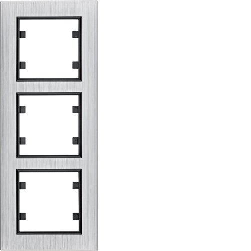 Рамка 3Х вертикальна, Lumina-Passion, срібний алюміній Рамка 3Х вертикальна, Lumina-Passion, срібний алюміній