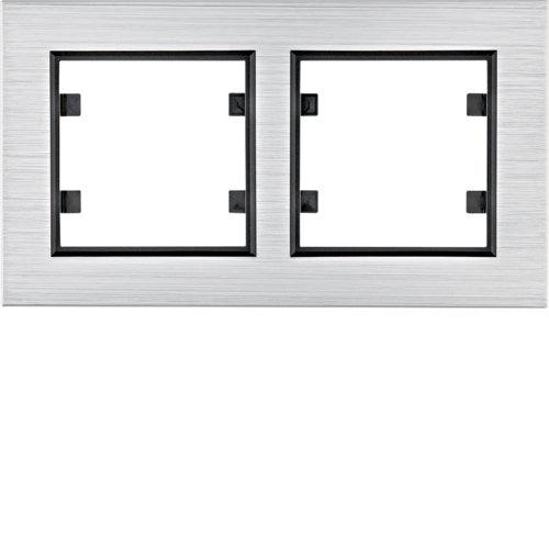 Рамка 2Х горизонтальна, Lumina-Passion, срібний алюміній Рамка 2Х горизонтальна, Lumina-Passion, срібний алюміній