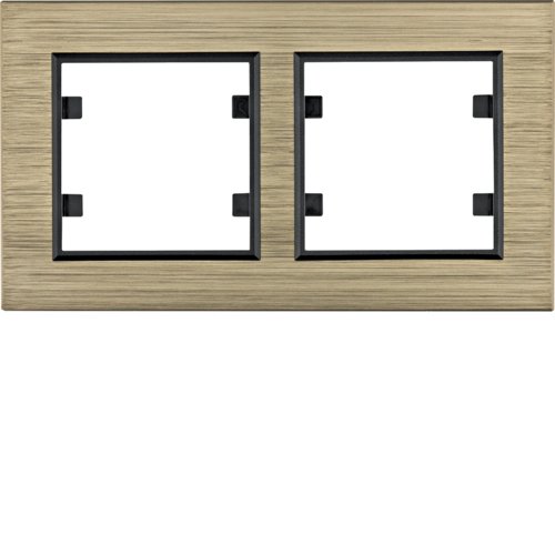 Рамка 2Х горизонтальна, Lumina-Passion,  бронзовий алюміній