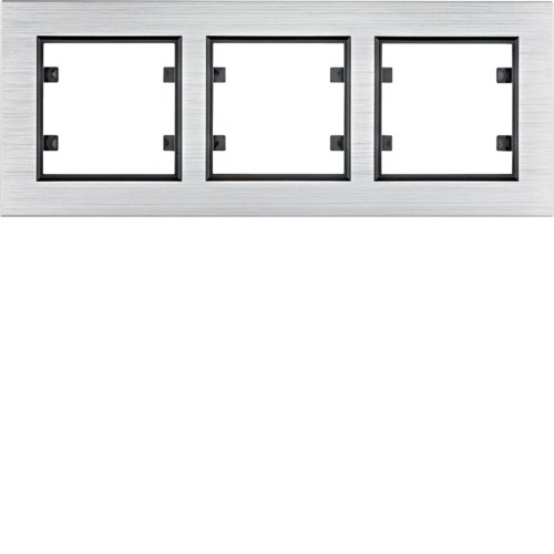 Рамка 3Х горизонтальна, Lumina-Passion, срібний алюміній Рамка 3Х горизонтальна, Lumina-Passion, срібний алюміній