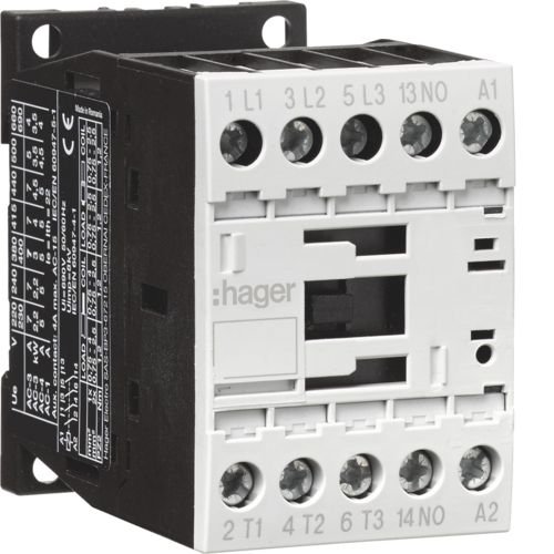 Контактор корпусний 3P + 1НВ, 230В-АС, 12А AC-3