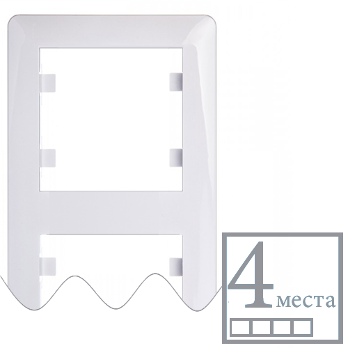 Рамка 4-кратна вертикальна Lumina-2, біла