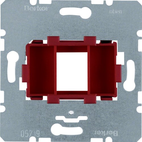 Опорна пластина для модульних роз'ємів з червоною вставкою, 1-кратна 454001