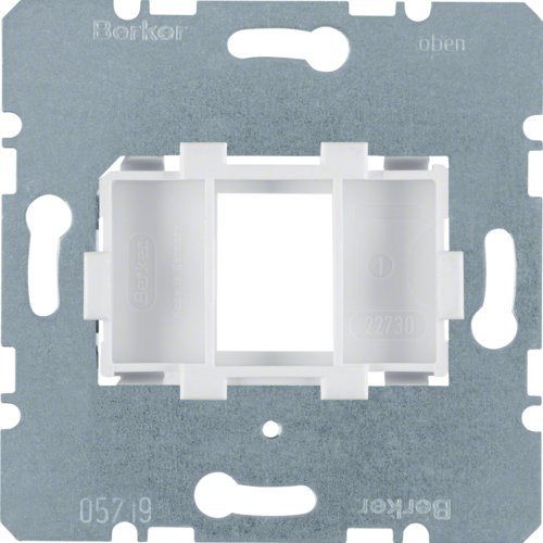 Опорна пластина для модульних роз'ємів з білою вставкою, 1-кратна 454002