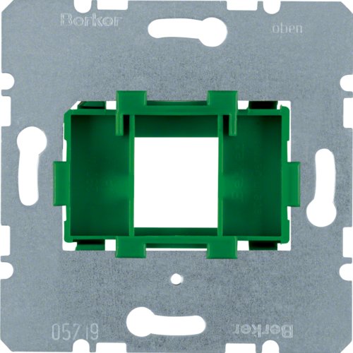 Опорна пластина для модульних роз'ємів з зеленою вставкою, 1-кратна 454004