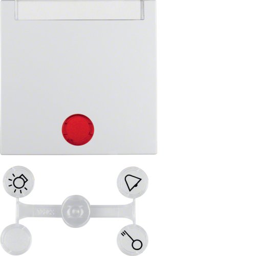 Клавіша 1Х з лінзами і полем д/надпису, пол.білизна-matt S.1 16281909 Клавіша 1Х з лінзами і полем д/надпису, пол.білизна-matt S.1 16281909