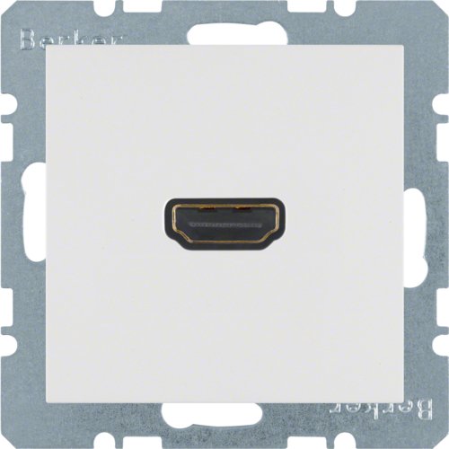 HDMI-розетка, підключення сзаду під кутом 90град., пол.білизна-matt S.1 3315431909