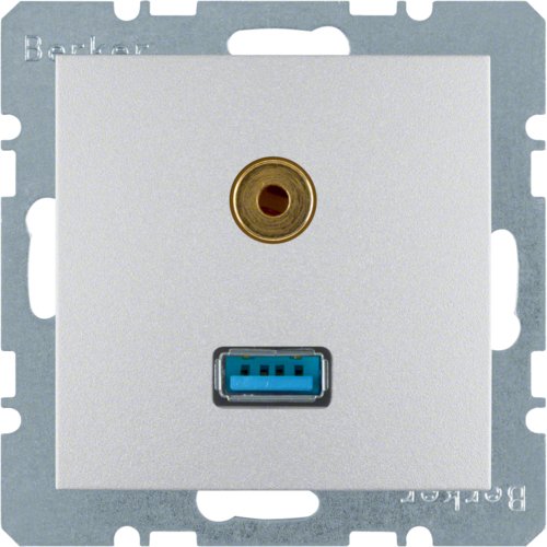 Розетка USB/3.5мм аудіо, алюміній S.1 3315391404