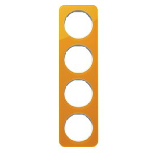 Рамка 4Х оранжевий прозорий/пол.білизна, акрил, R.1 10142339