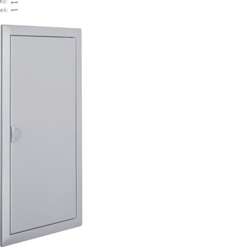 Двері з рамкою для 3-рядного щита VOLTA, срібні (RAL9006) VZ323N