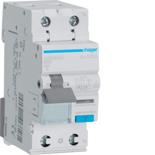 Дифавтомат 1P+N, 40A, C, 30mA, 6kA, A, ADS990D QuickConnect