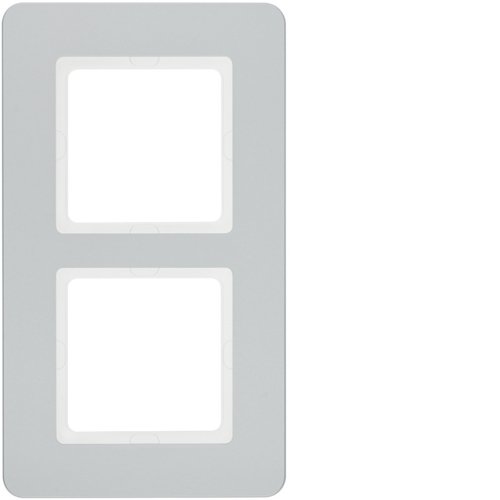 Рамка 2Х пластикова алюміній, Q.7 Berker 10126184