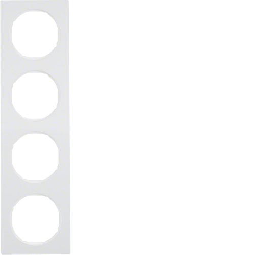Рамка 4Х пластик/пол.білизна, R.3