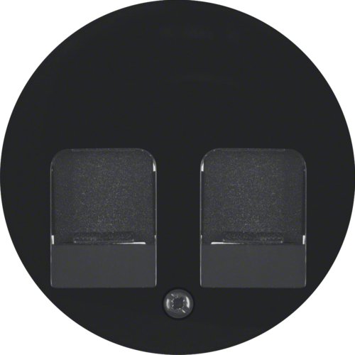 Накладка для суппортов под два модуля RJ12/RJ45, черная, R.1/R.3