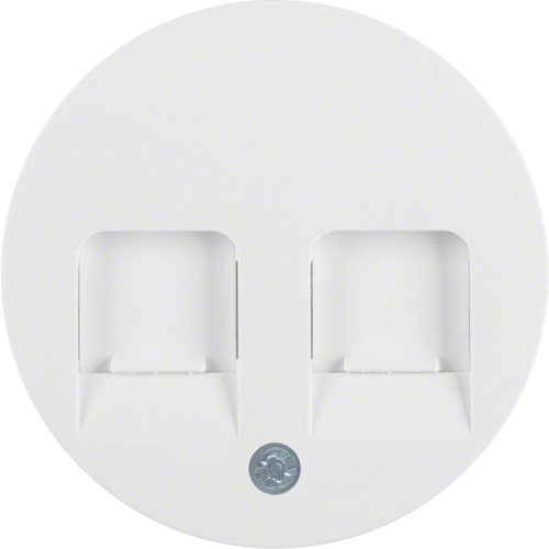 Накладка для суппортов под два модуля RJ12/RJ45, пол.белизна, R.1/R.3