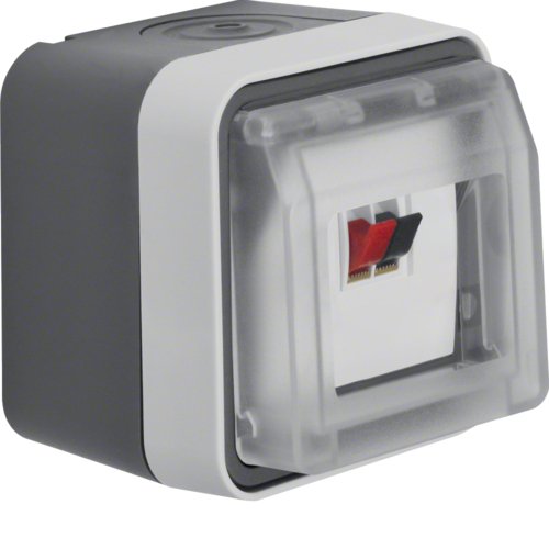Розетка для гучномовця одинарна, IP55, сіра, W.1 Berker 11963505
