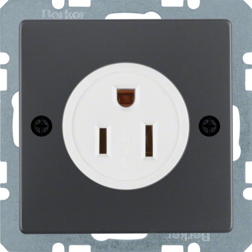 Розетка USA/CANADA NEMA 5-15 R, 15А/125В, антрацит, Q.x Berker 41666086