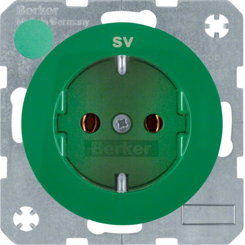 Розетка з з/к червона з надписом SV,  16А/250В, R.1/R.3