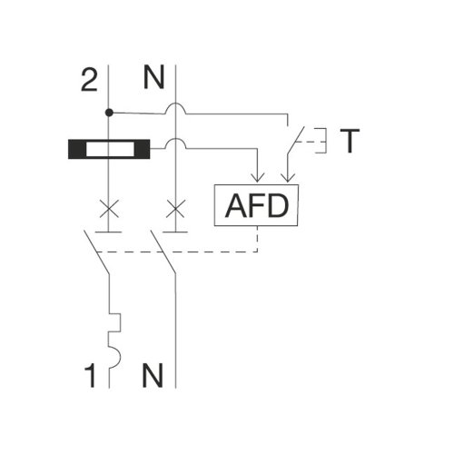 Автоматический выключатель + AFDD, 1P+N 6kA 20А «B»