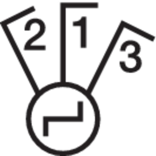 Вимикач 3-ступеневий 0-1-2-3, 16АХ/250В Berker 386103